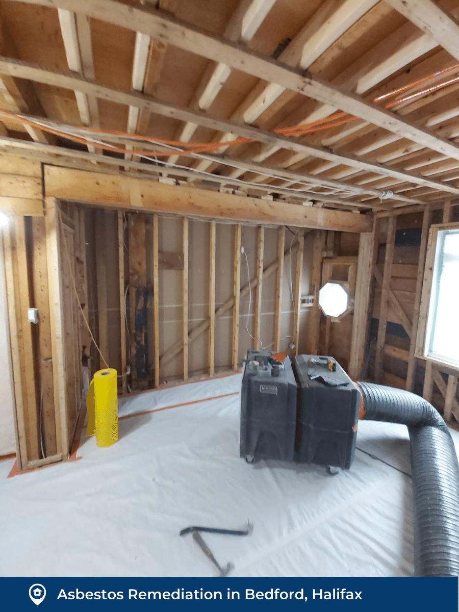 Asbestos remediation in Bedford, Halifax — protective containment and removal